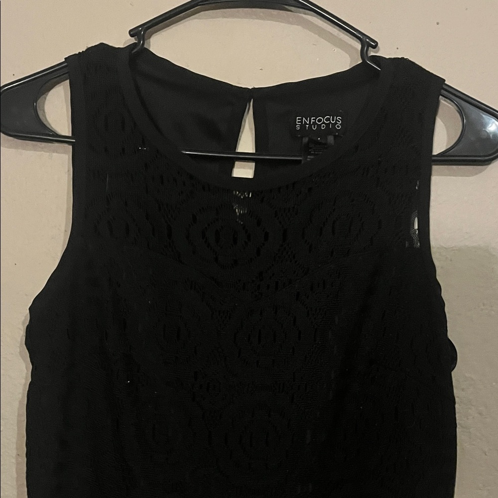 Enfocus Studio Elegant Black Sleeveless Dress